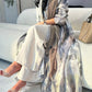 Middle Eastern Women Loose Tie Dye Abaya Muslim Full Sleeve Open Front Abayas Casual Turkey Kaftan Arabian Maxi Dresses Jilbabs