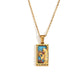E.B.belle Original New Tarot Queen Lover Magician Moon Necklace Tarnish Free Stainless Steel Jewelry 18K Gold Plated Decoration