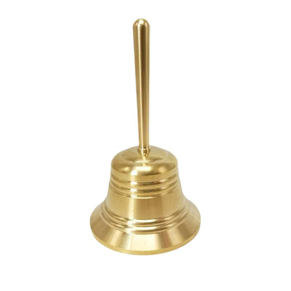 Sound-producing Solid Brass Call Bell Polishing Crisp Sound Hand Bell Vintage with Bell Clapper Bell Desktop Ornaments