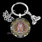 2023 Indian Buddha Meditation 7 Chakra Mandala Key Holder for Keys Psychedelic Yoga Keychain Ornament