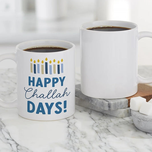 Happy Challah Days Coffee Mug Funny Holiday Pun Thoughtful Gift for Friends and Family on Hanukkah Jewish Holiday Home Accessory