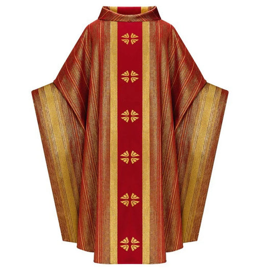 Unisex Church Vestments Priest Clergy Chasuble Catholic Mass Halloween Costume Robe Chasuble Priest Vintage Baggy Robe Gown Cape
