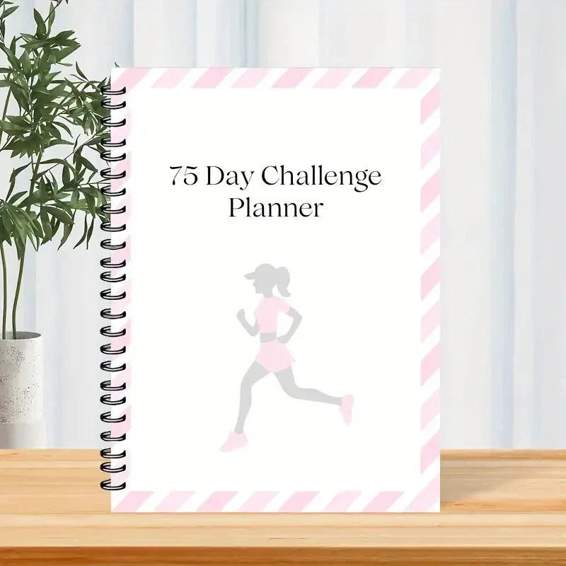 75 Day Challenge Planner Fitness Plan Weight Loss Record Book Daily Journal Notebook
