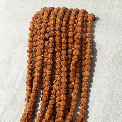 108 Mala Rudraksha Beads Meditation Jewelry Buddhist Prayer Yoga Bracelet 6-14mm for Inner Peace DIY Jewelry Making Accessories