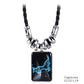 2024 Personalized Pendant Necklace Galaxy Constellation Design 12 Zodiac Sign Horoscope Astrology Necklace For Women Men Resin J