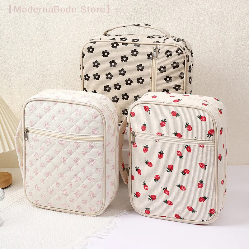 Large Bible Cover Case For Women Quilted Bible Bag Floral Bible Storage Bags With Zipper Pocket And Handle Bible Study Supplies