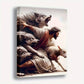 1pc, Protecting a Lamb from Wolves- Powerful Spiritual Protector Art framed canvas artwork for home and office decoration