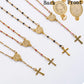 Stainless Steel Rosary Beads Christianity Necklaces Jesus Long Chains For Woman/Man Cross Pendants Christian Jewelry Prayer