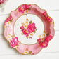 8pcs Chinese Blue White Porcelain Plate Party Decoration Plate Retro Wave Edge Plate Holiday Cake Plate Disposable Paper Plate