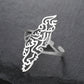 Dawapara Classic Map Women Ring Jewish Chai Hebrew Letter Life Symbol Jewish Jewelry Judaic Stainless Steel Wedding Band