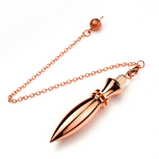 Cone 100% Copper Brass Metal Pendant Pendulum for Divination Dowsing Reiki Healing Egyptian Isis Pendulos Professional  A001