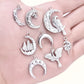 100% Stainless Steel Moon Pendants For Jewelry Making Supplies Various Luna Animal Wings Sun Star Eye Charms In Bulk Accessories
