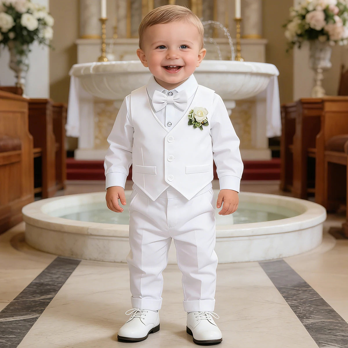 Baby Boy Baptism Outfit Infant First Easter Church Christening Suit Set Toddler Formal Wedding Birthday Party Gift Clothes