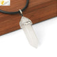 CSJA Hexagonal Bullet Crystal Necklaces Natural Gem Stone Quartz Necklace Pendant Chakra Amethysts Pink Quartz Lapis Lazuli G957