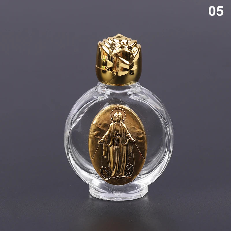 Empty Holy Water Jesus Bottle Religious Bottle Christian Baptism Supplies Refillable Portable Cosmetic Packaging Empty Bottle