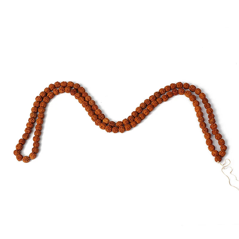 108 Mala Rudraksha Beads Meditation Jewelry Buddhist Prayer Yoga Bracelet 6-14mm for Inner Peace DIY Jewelry Making Accessories
