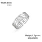 EUEAVAN Fashion Sikhism Symbol Rings For Women Men Stainless Steel Adjustable Classic Sikh Khanda Ring Religious Amulet Jewelry