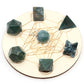 7Pcs Platonic Solid Sacred Stones Geometry Set Natural Crystals Reiki Healing Chakra Gemstones Lucky Home Decoration Gifts