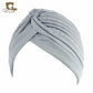 NEW Luxury Divas Stretchable turban Head wrap hat with beaded pendant women Headwear