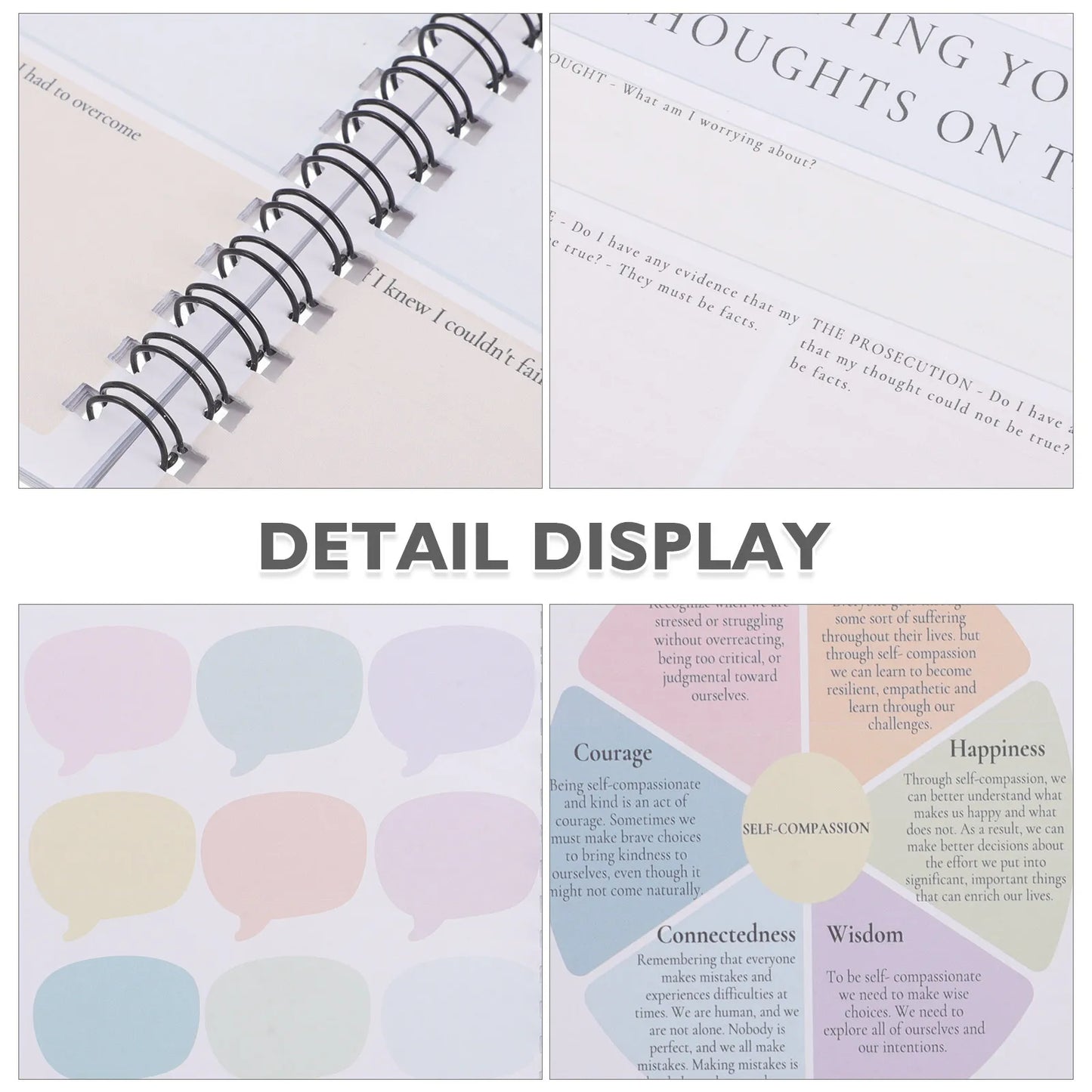 Self-Compassion Journal Gratitude Notebook Personal Growth Guided Daily Reflection Mindfulness Diary Prompts Travel Writing