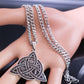 Viking Witch Celtic Knot Pendant Necklace Stainless Steel Men Chain Odin Gothic Necklace Protection Amulet Jewelry nudo de bruja