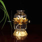Golden Oil Lamp For Buddhist With Glass Windproof Cover Religious Items Home Alter Prayer Buddha Decoration