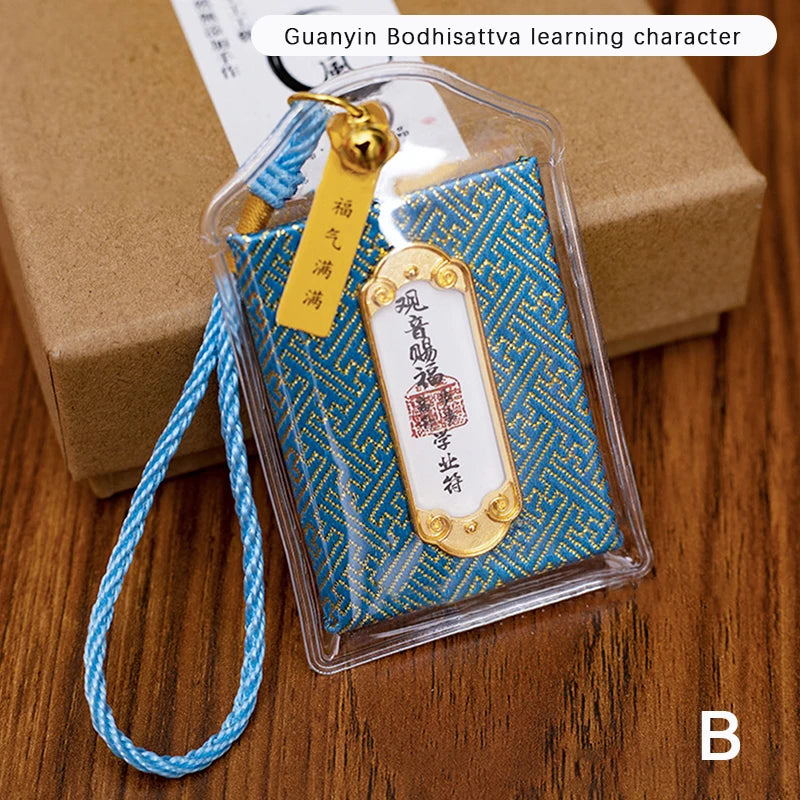 Buddhism Monastery Temple Guan Yin Buddha Efficacious Amulet Pendant Bless Family Safety Health Good Luck Career Gifts Lucky Bag