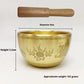 Brass Singing Bowl Sanskrit Yoga Meditation For Sound Handmade Healing Stress Relief Buddha Mindfulness Instrument