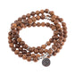 Multilayer Wood Beads Buddha Lotus OM Bracelet Tibetan Buddhist Mala Charm Rosary Bracelet Yoga Wooden For Women Men Jewelry