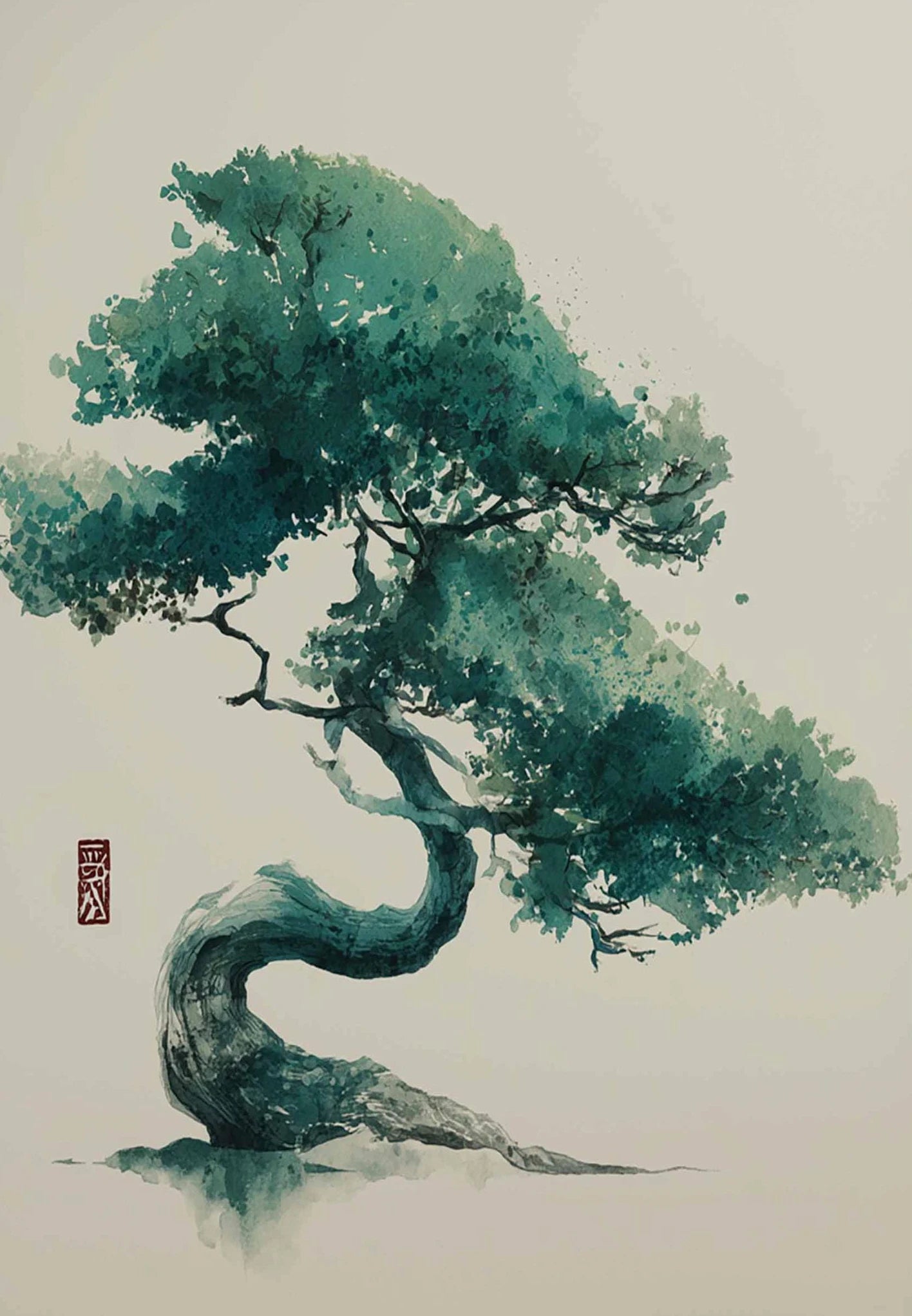 Modern Minimalist Chinese Style Zen Fishing Natural Scenery Poster Canvas Paintings Wall Art Pictures Office Home Decor