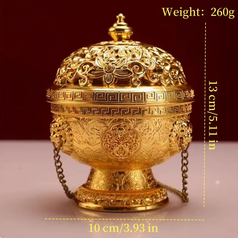 Multicolor Hanging Incense Burner Retro Copper Eight Auspicious Aromatherapy Stove Meditation Smoke Furnace Altars Buddhist Item