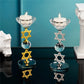Crystal Star of David Candle Holders Set of 2 Hanukkah Menorah Jewish Shabbat Wedding Decor Elegant Tealight Votive Stick Holder