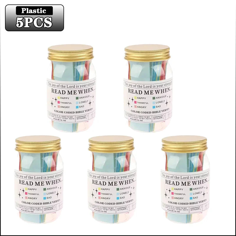 Bible Verses Jar for Emotions and Feelings Bible Verses in a Jar Bible Verses Savings Jar Comfort in God's Word Storage Jar