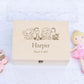 Personalized Wooden Baptism Keepsake Box ,Baptism Gifts For Baby Girl Or Baby Boy, Engraved Memory Box That Pattern With Wreath