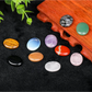 JH18-1 5/10Pcs Natural Crystal Palm Stone, 2cm Oval Shaped Raw Gemstone for Handheld Worry Stone Reiki Healing Massage Decor