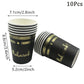 Black Gold Umrah Mubarak Disposable Paper Plates Cups Napkins Banner Home Eid Mubarak Islamic Muslim Party Ramadan Table Supplie