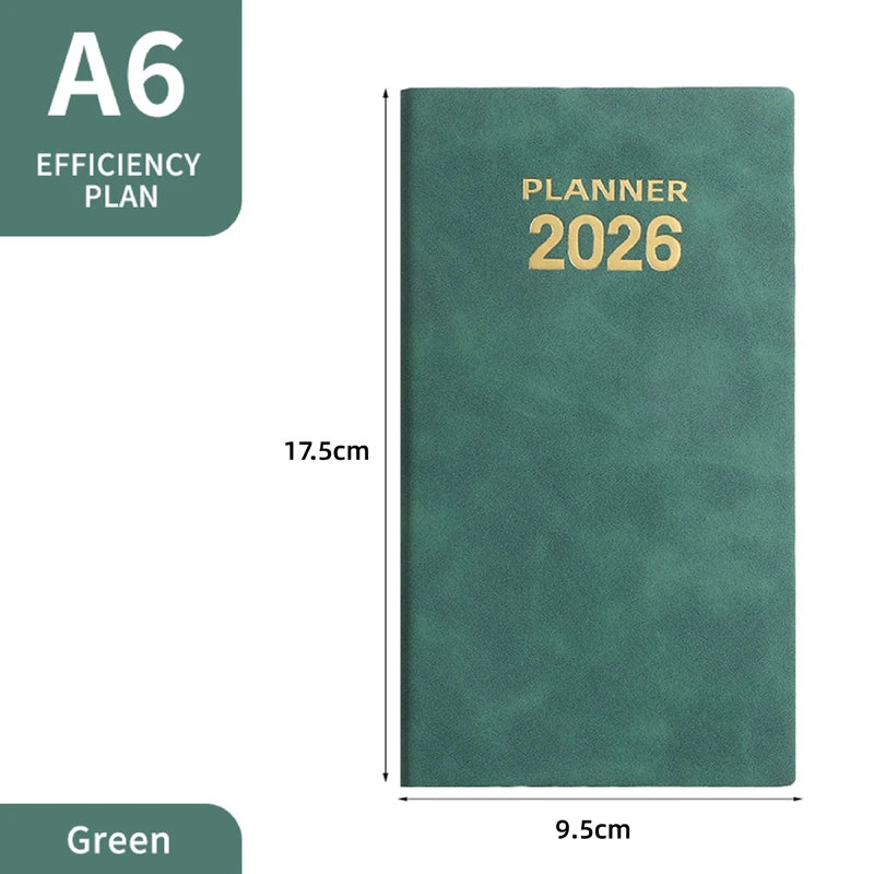 2026 Daily Planner,365 Days Time Management Notebook A6 Size Pocket Daily Organizer for Goal Tracking&Productivity student offic