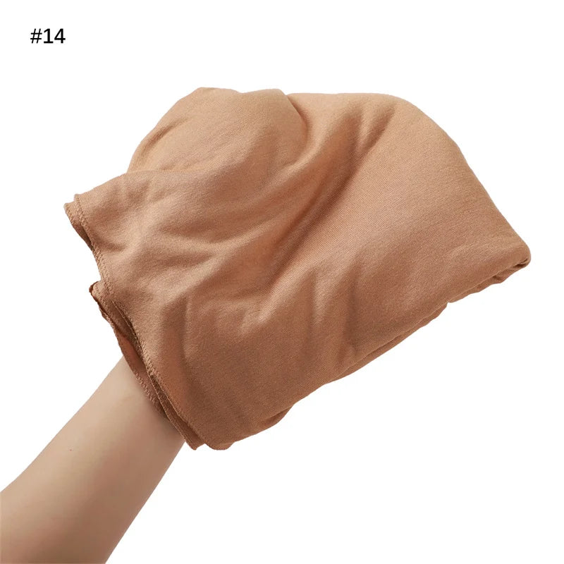 80*180cm Modal Rayon Cotton Muslim Jersey Hijab Women Solid Color Scarf Ramadan Long Shawl Plain Soft Turban Wraps Headband
