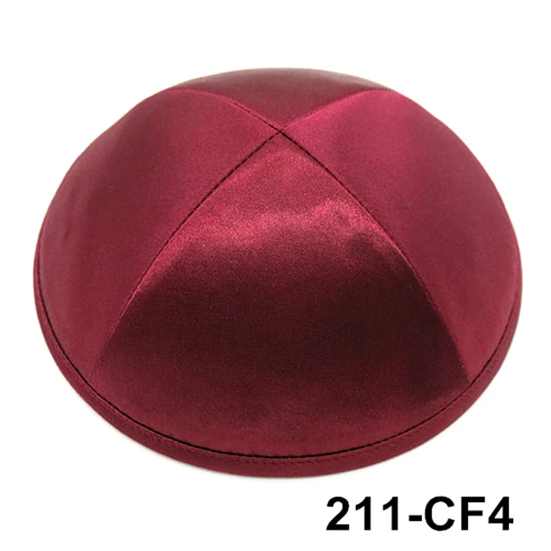 GIU 19cm Satin Jewish Hats Caps Skullies Beanies Kippot Yarmulke Kippah Dome Kipa For Wedding And Events