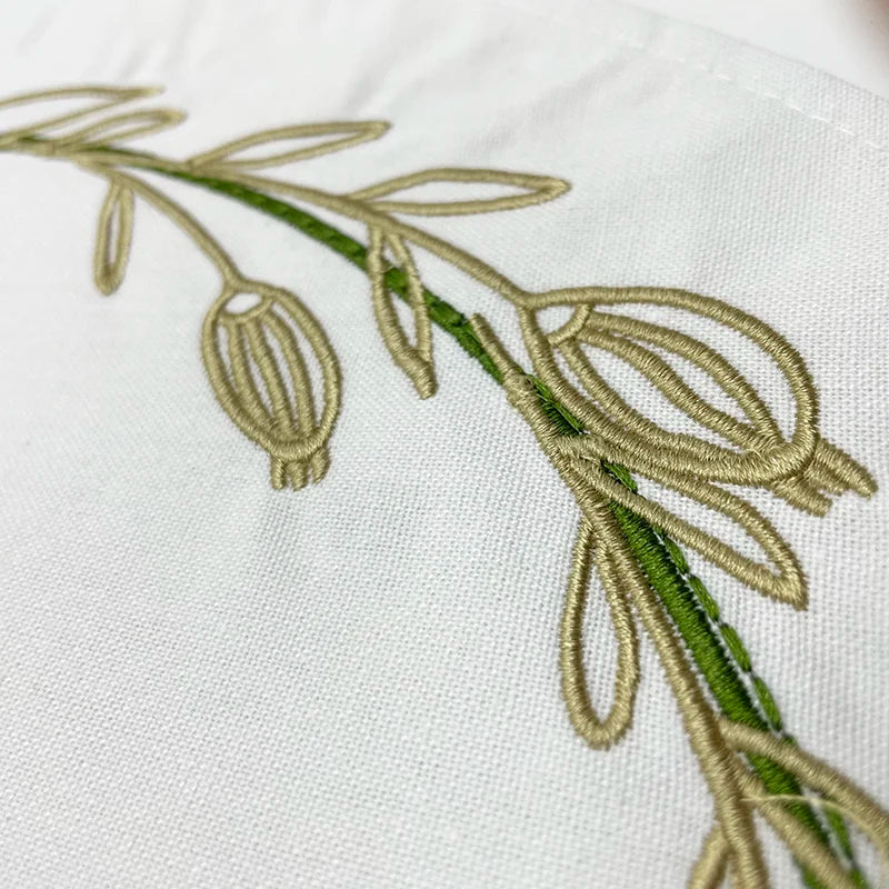 Judaica Embroidered Linen Passover Seder Matzo Cover Round Matzah Holder 3 Pocket Matzoh Holder Passover Decoration Jewish Gift