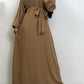 Hot Selle Simple Style Moroccan Dresses Kaftan Turkey Solid Color Gulf Abayas Islamic Women Long Dress Muslim Saudi Robe Ramadan