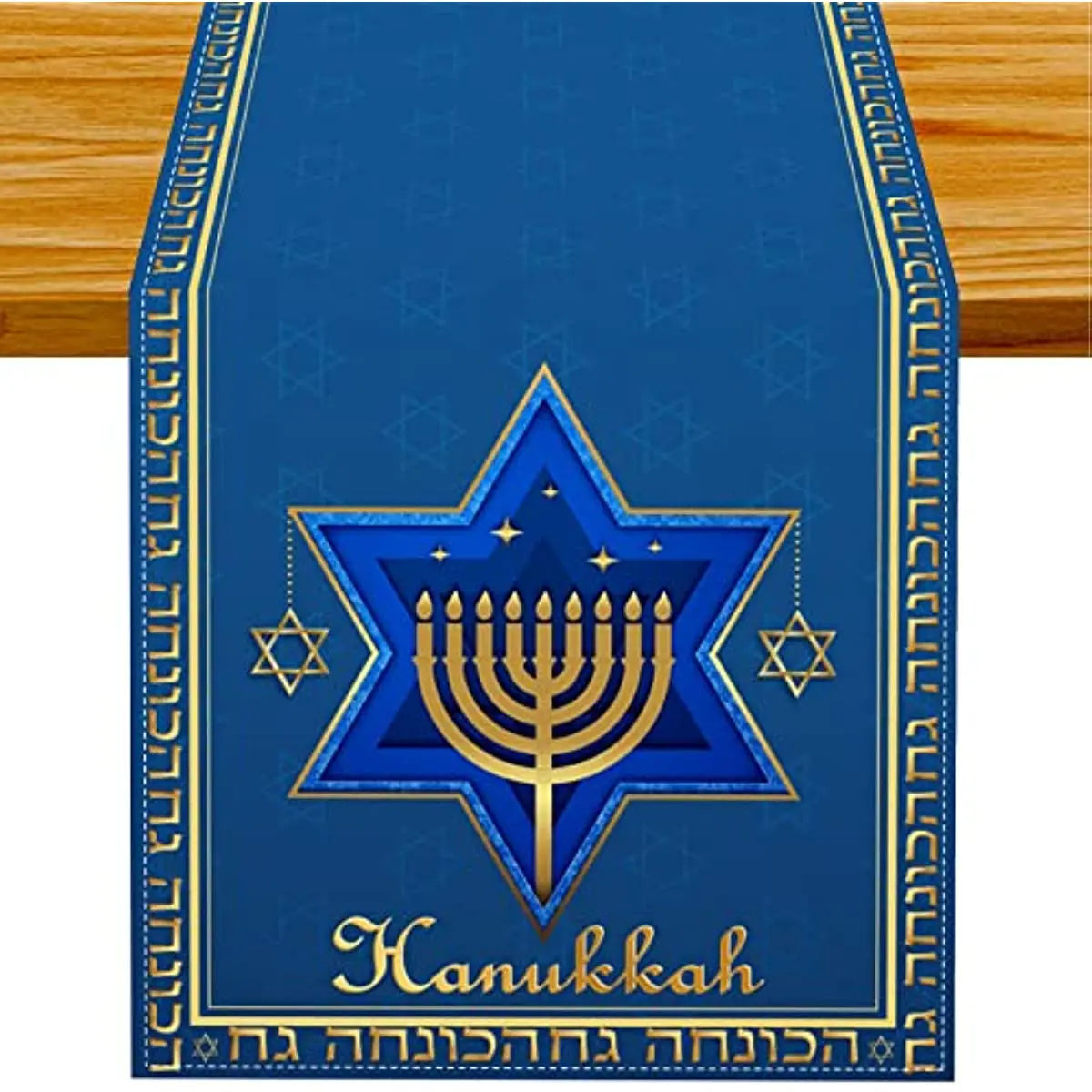 Hanukkah Menorah Table Runners Star of David  Jewish Holiday Fireplace Kitchen Dining Room Home Decor