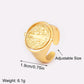 Nidin New Popular 2 Styles Religious Flipable Open Rings Adjustable For Female Male Copper Inlaid Zircon Finger Jewelry Gifts
