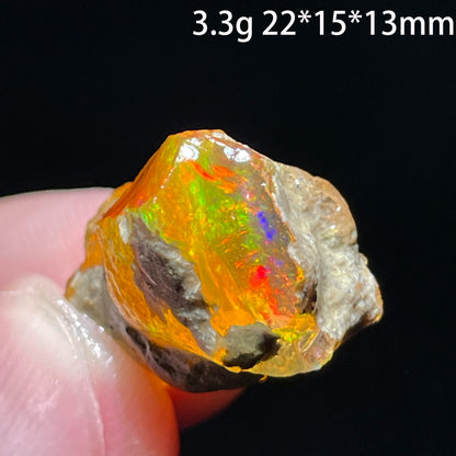Natural Colorful Ethiopia Opal (Need In Water) Rare Gem Stone Mineral Healing Quartz Crystals Gemstone Shooting under lighting