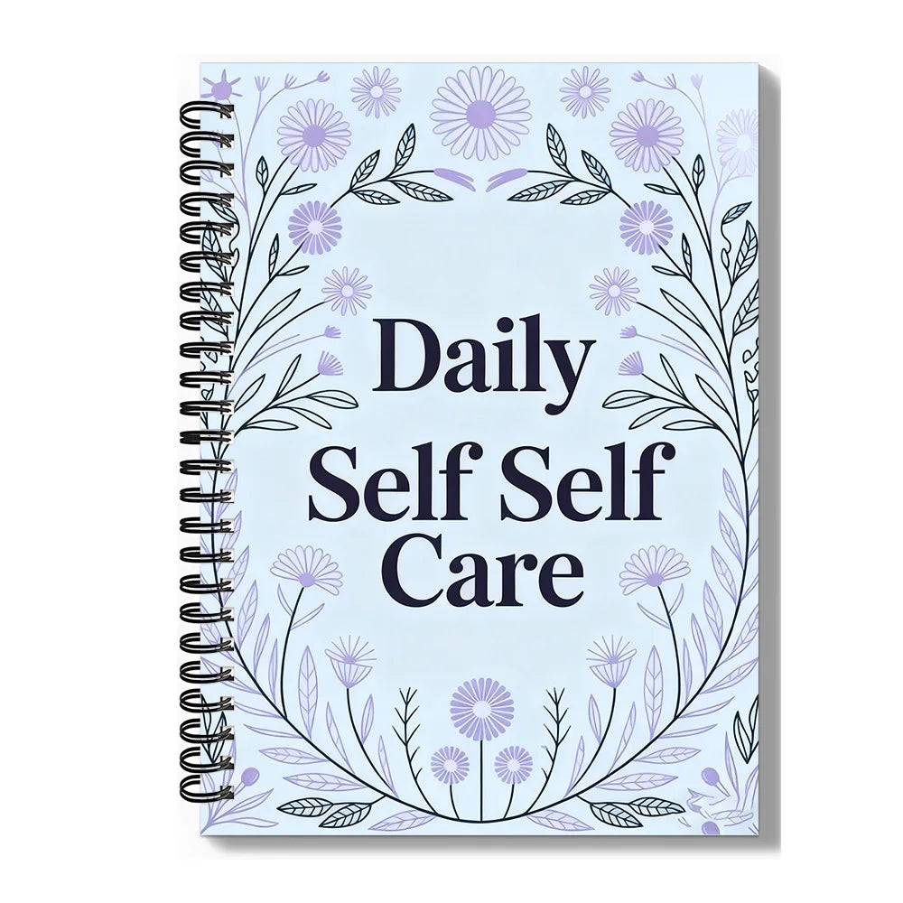 1PC Elegant Light Purple Daily Self Care Mood Journal, Suitable For Daily Mindfulness Practice, Relaxing Self Reflection Session