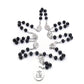 The Seven Bitter Rosary Church Catholic Wood Beads Virgin Pendant Necklace Religious Jewelry Black Red