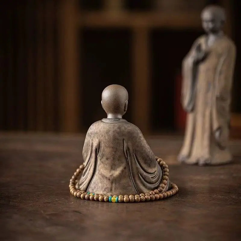 Ceramics  Little Monk sculptures and figurines  ceramic buddha statue Home Room Office Wealth Luck Feng Shui Decor blessing gift