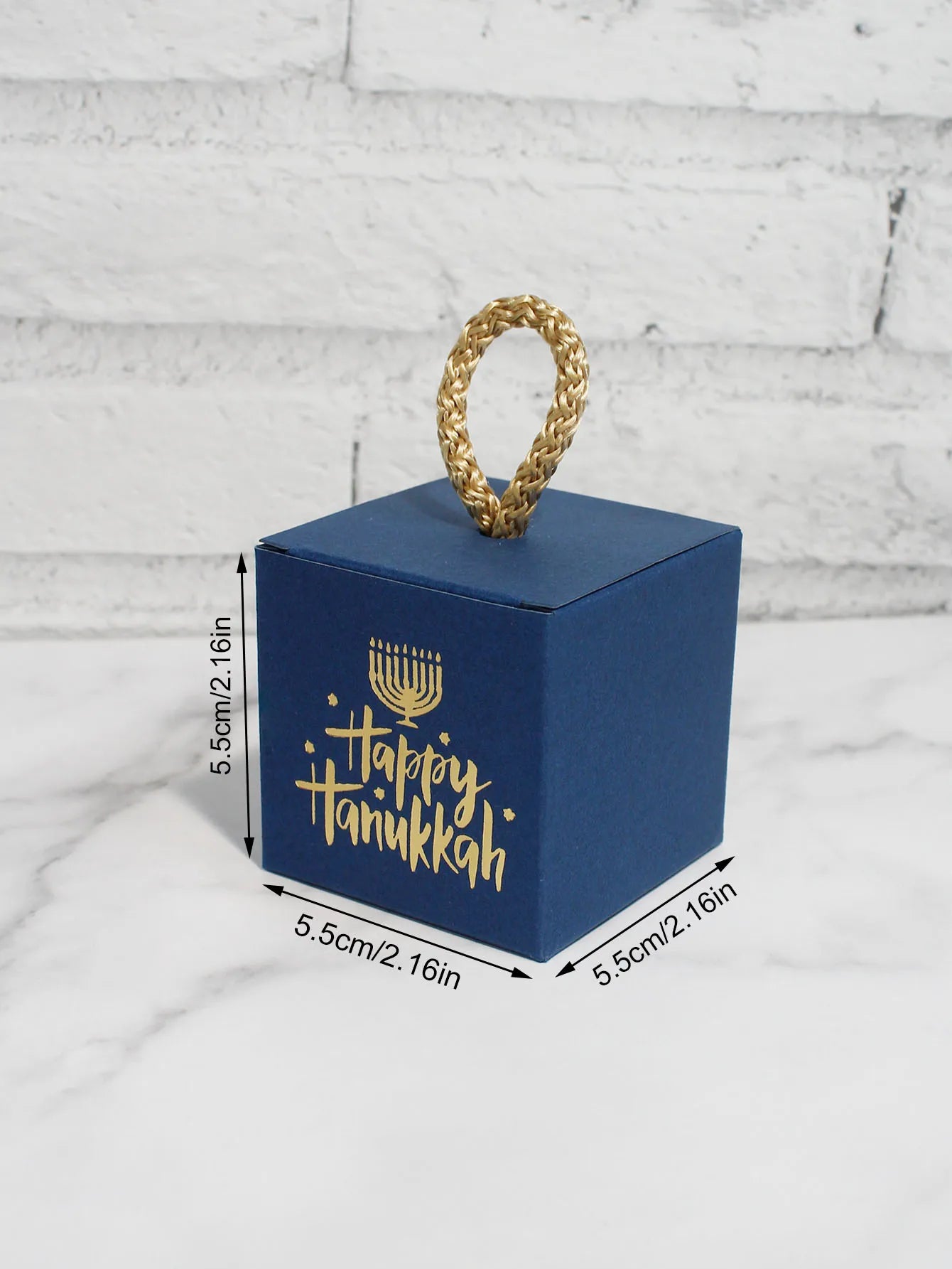 Jewish Hanukkah Square Candy Box, New Year Gift Box, Hanukkah Happy Decoration Gift Box, Gift Atmosphere Candy Box