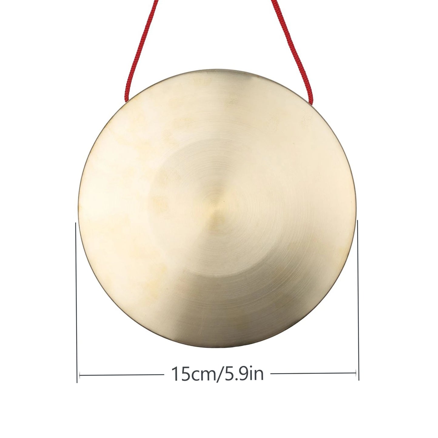 15/22/30cm Hand Gong Cymbals Brass Copper Gong Chapel Opera Percussion Instrument with Round Play Hammer