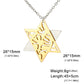 Jeshayuan Hebrew Chai Jewish Menorah Hanukkah Necklace for Women Star of David Stainless Steel Necklaces Amulet Jewelry Gift